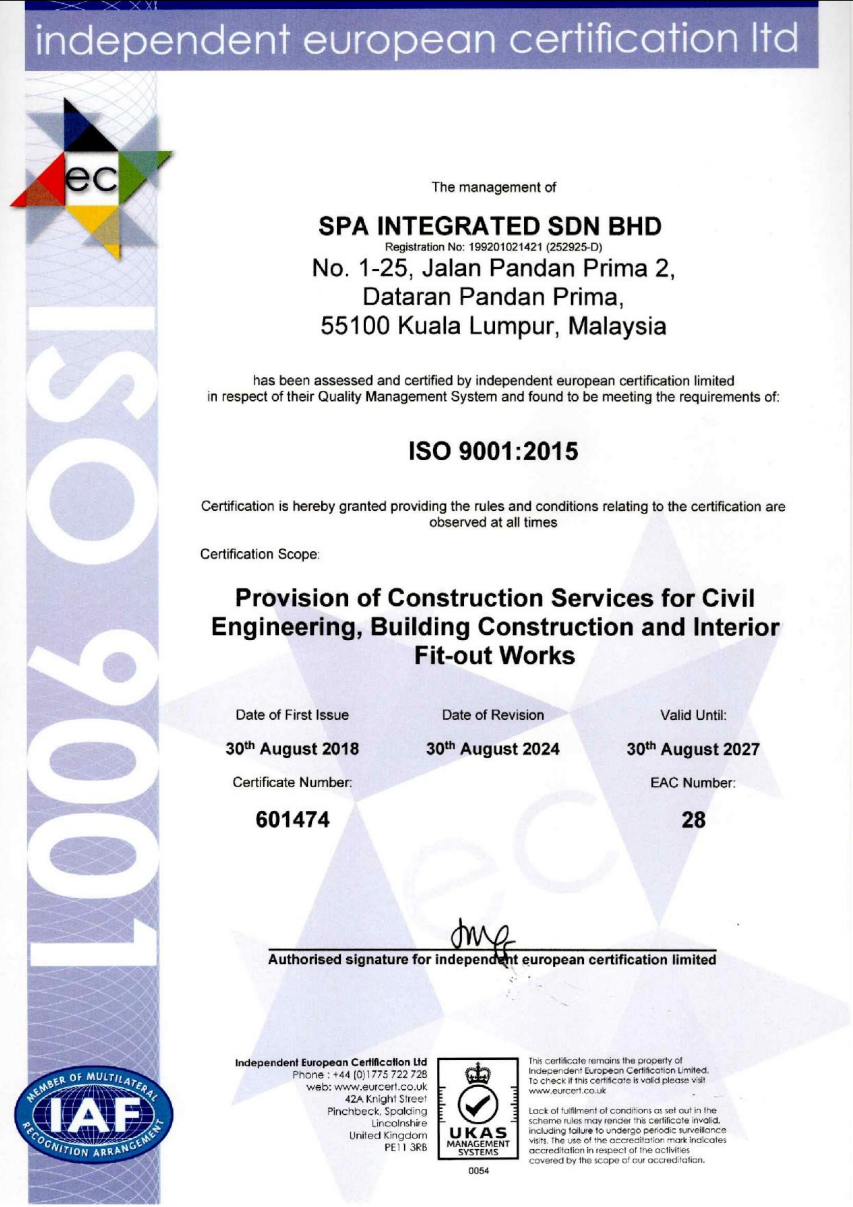 ISO 9001:2015 - Quality Management Systems (QMS)